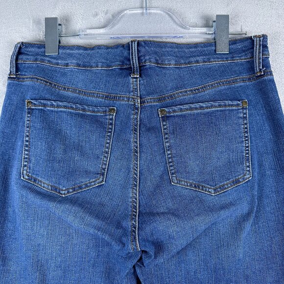 Gloria Vanderbilt Women's Capri Jeans Rail Straight Slimming Effect Blue Size 10 - Picture 3 of 10